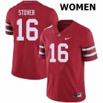 Women's Ohio State Buckeyes #16 Cade Stover Red Nike NCAA College Football Jersey Stock LLF3144KJ